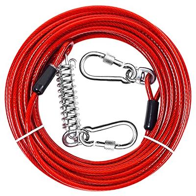 Tie Out Cable for Dogs Outside,30 FT Chew Proof Dog Runner for