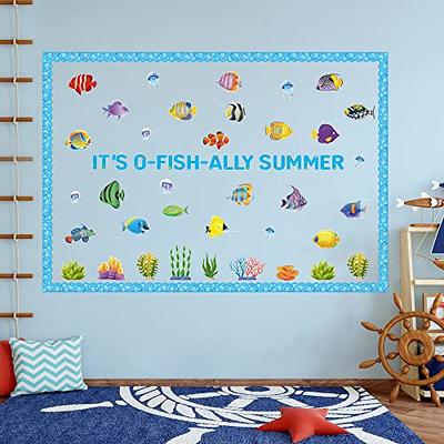 AsodSway 151Pcs Summer Fish Ocean Bulletin Board Cutouts Border Set Fish  All Summer Classroom Decoration Ocean Sea Fish Coral Seaweed Jellyfish  Cutouts for School Teacher Student Chalkboard Wall Decor - Yahoo Shopping