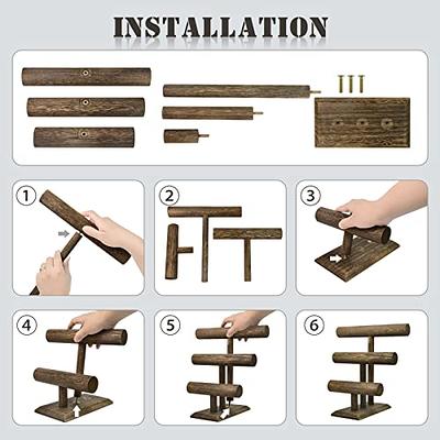 LadyRosian 2 Tier Wooden Bangle Display Holder Stand Bracelet