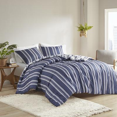 Cathay Home Navy & Regatta Reversible Comforter Set King