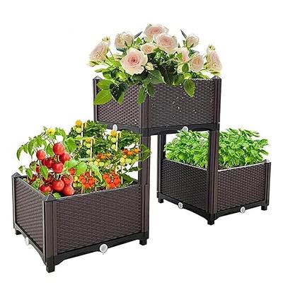 Souwuokoo Raised Garden Bed with Legs Planters for Outdoor Plants