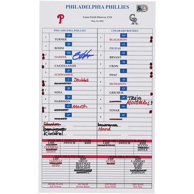 New York Yankees Game-Used Lineup Card vs. San Francisco Giants on April 2,  2023 - Yahoo Shopping