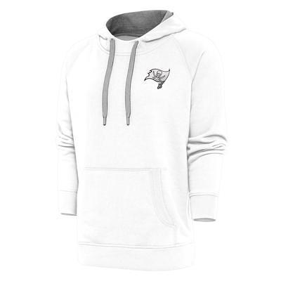 Women's Tampa Bay Buccaneers Antigua White Victory Pullover Hoodie