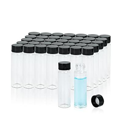 100 Mini Clear Glass Vial Bottles Cap Lab Vials Bottle 1 3/4 Tall 1/8 oz Tubes, Size: One Size