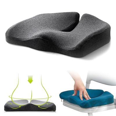 Gel Enhanced Ergonomic Cushion for All-Day Sitting Comfort – Orthopedic Gel  & High-Density Memory Foam Coccyx Cushion for Tailbone Pain – Car Seat