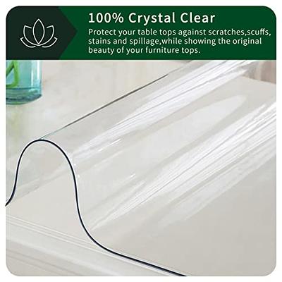 Crystal Clear PVC Vinyl Wipe Clean Tablecloth - PREMIUM QUALITY - ALL SIZES