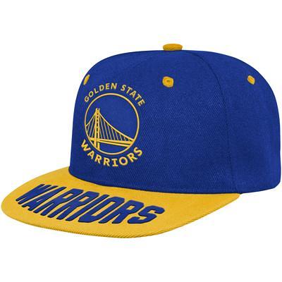 Golden State Warriors Mitchell & Ness Half and Half Snapback Hat -  Royal/Gold