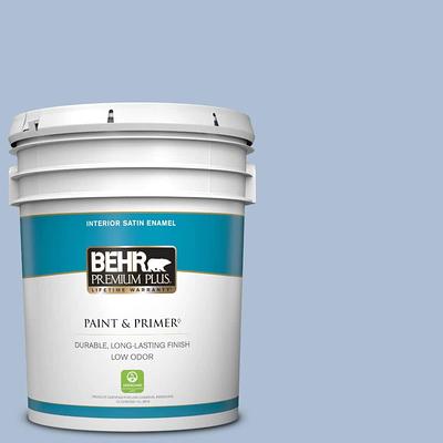 BEHR PREMIUM PLUS 1 qt. #500B-4 Gem Turquoise Satin Enamel Low