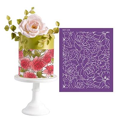  Cake Stencil, Cake Decorating Buttercream Flower Cake  Decorating Tools Printing Hollow Lace Embossed Impression Mat for Wedding  Birthday Cakes Decoration : Home & Kitchen