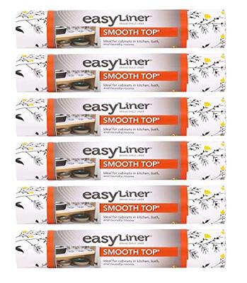 Smooth Top EasyLiner for Cabinets & Drawers - Easy to Install & Cut to Fit  - Shelf Paper & Drawer Liner Non Adhesive - Non Slip Shelf Liner for