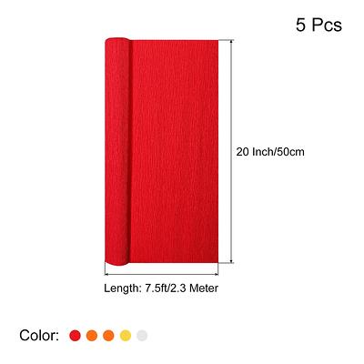 Crepe Paper Sheets 5 Rolls 7.5ft in 5 Colors for Party Decorations -  Red,Orange,White,Yellow,Apricot Color - Yahoo Shopping