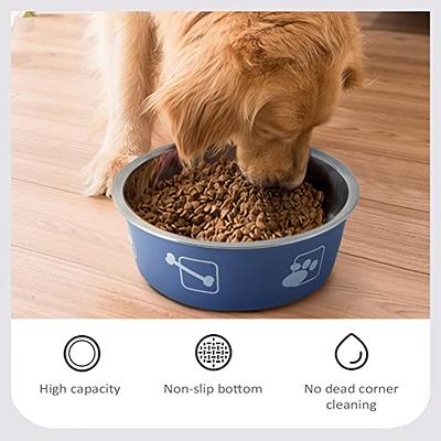 LIDLOK Dog Food Water Bowls Set,No Spill Dog Water Bowl,Mess Free Pet Food Bowl for Small Dogs/Cats,2 Pack Stainless Steel Bowls,Metal Pet Water