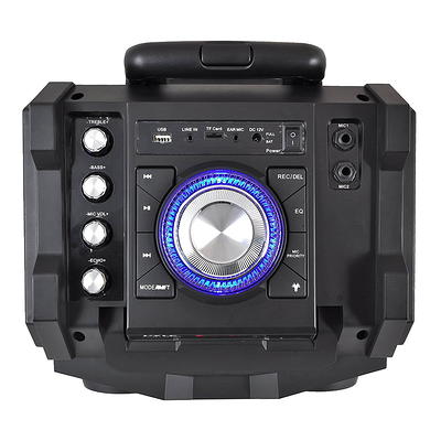 Portable Bluetooth PA Speaker System - 1200W Rechargeable Outdoor Bluetooth  Speaker Portable PA System w/ 15” Subwoofer 1” Tweeter, Recording Function