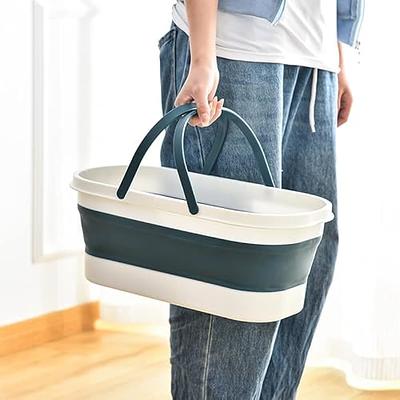 Collapsible Rectangle Water Pail Cleaning Mop Bucket Multiuse Foldable  Portable Tub For RV Camping Cleaning Mop