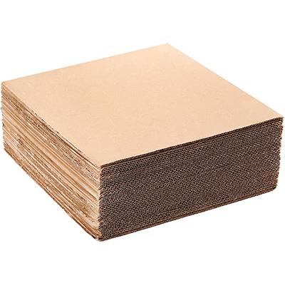Corrugated Flat Cardboard Inserts Sheets Squares Separators for Art  Projects DIY Crafts Supplies, Brown, 50 Pack (4 x 6 Inch)