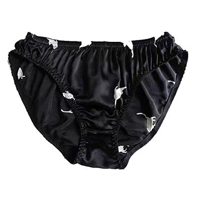 Ladies' Pure Silk Black Briefs