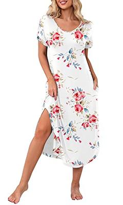 PrinStory Racerback Sleeveless Sleep Dress Nightgown Sleepwear For Kne –  womenboutique