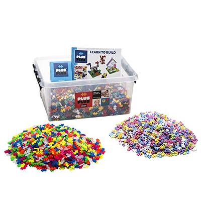 PLUS PLUS - Open Play Set - 1200 Piece - Basic Color Mix, Construction  Building Stem Toy, Interlocking Mini Puzzle Blocks for Kids