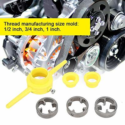 Pipe Threading Tool PVC Thread Maker NPT Round Die Set Pipe Threader  Plumbing Manual Hand Tool, with 3 Dies—1/2”, 3/4, & 1”, Pipe Threader Kit  - Yahoo Shopping
