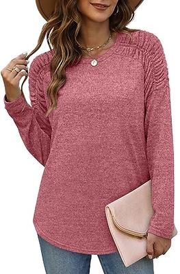 REORIAFEE Trendy Summer Clothes for Women 2023 Tiktok Casual Loose Floral  Print Crewneck Short Sleeve T-Shirt Tops Retro Sweatshirt Pink S