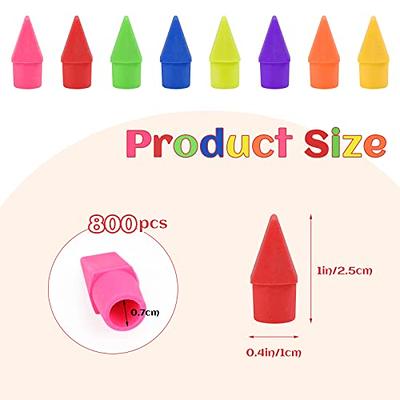 PRALB 400PCS Pencil Top Eraser Bulk Caps for Pencils,Chisel Shape Erasers  Toppers Assorted Colors for Party Favors Games Prizes, Pencil Top Erasers