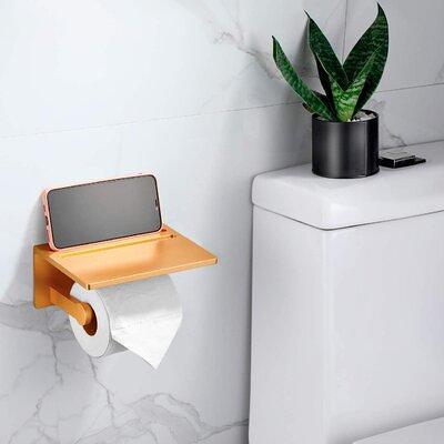 Golden Toilet Paper Holder, Self Adhesive Toilet Roll Paper Holder