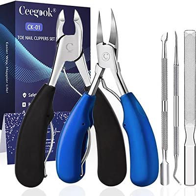 Ingrown Toenail Tool Kit 9 Pcs, Toe Nail Clippers for Adult and