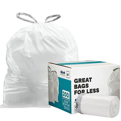 MOXIE 13-Gallons White Plastic Kitchen Drawstring Trash Bag (130