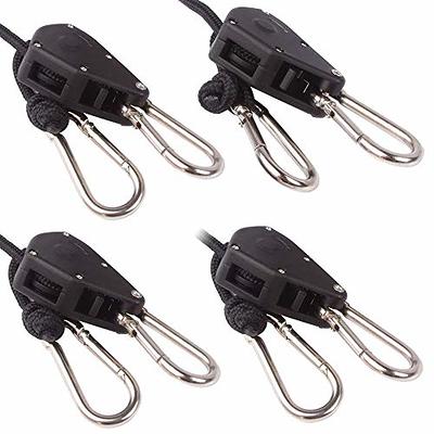 Outdoor Rope Hanger Ratchet Tie Down Strap With Carabiner Hook