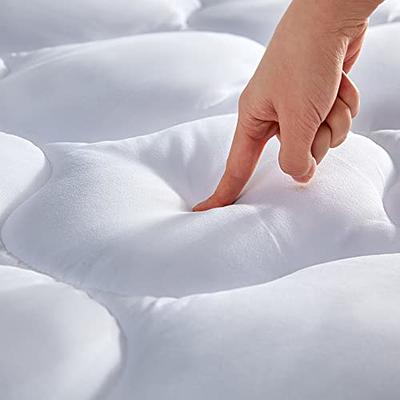 INGALIK Queen Size Mattress Pad, 400TC Cotton Pillow Top Mattress Cover,  Quilted Fitted Mattress Protector with 8-21 Deep Pocket, Cooling Mattress  Topper (60x80 Inches, White) 