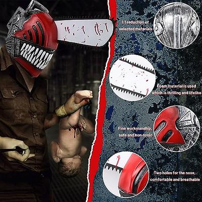 Pigmiss Chainsaw Man Mask Cosplay Pochita Denji Scary Bloody