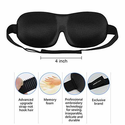 MZOO Sleep Eye Mask for Men Women 3D Contoured Cup Sleeping Mask &  Blindfold Concave Molded Night Sleep Mask Block Out Light Soft Comfort Eye  Shade Cover for Travel Yoga Nap Black