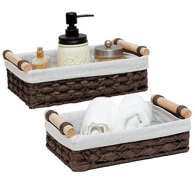 DUOER Toilet Paper Basket for Tank Top Bathroom Decor Baskets for