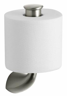 KOHLER Parallel Vibrant Brushed Nickel Wall Mount Single Post Toilet Paper  Holder in the Toilet Paper Holders department at