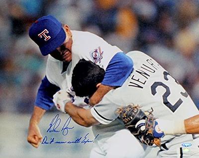 Framed Nolan Ryan Texas Rangers Autographed Blue Mitchell & Ness