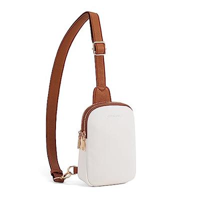 Pu Leather Brown Premium Quality Crossbody Sling Bags in 2 in 1