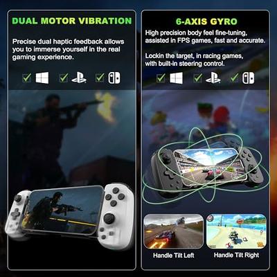 Bluetooth Mobile Gamepad Wireless Game Controller for  PS4/Switch/Android//Xbox/iOS MFI/Cloud Game, Red & Blue