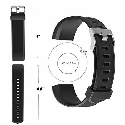 ZURURU Soft Silicone Smart Watch Replacement Bands Straps 19mm for  Veryfitpro ID205L ID205S ID205U ID205 Fitness Watch Black