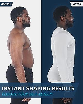 Men Undershirt Slimming Underwear Body Shaper Button Top Shapewear