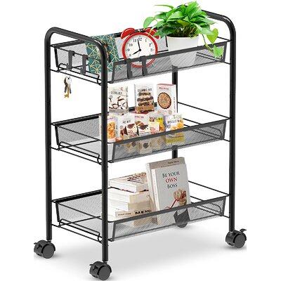 3 Tier Metal Utility Cart Gray - Brightroom™