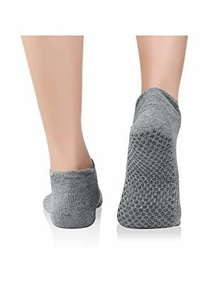 4 Pairs Yoga Socks Non Slip Skid Pilates Barre Grip Socks With