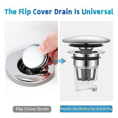 Drain Stopper Pop-Up Bounce Core Basin Drain Filter Valve Hair Catcher  Shower Sink Strainer Bath Stopper Bathroom Drain Cover