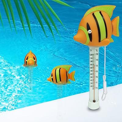Floating Pool Thermometer Easy Read - Large Size Shark Pool Water