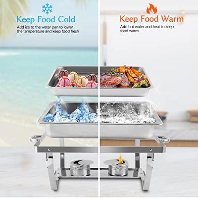 Valgus 8QT Stainless Steel Chafing Dish Buffet Chafer Set with