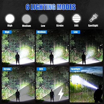 Home Tool Set Led Torch 100000 Lumens High Power Super Bright Powerful  Flashlight, Usb Rechargeable 5 Modes Military Torch Light Outdoor  Searchlight W