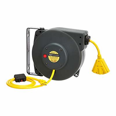 HFT 30 ft. x 16/3 Gauge Retractable Cord Reel with Triple Tap