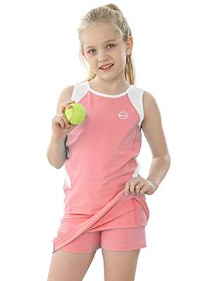 Willit Girls Tennis Golf Dress Outfit Kids Tennis Skirt and Tank Set Cotton  Golf Clothes with Shorts Pink L - Yahoo Shopping