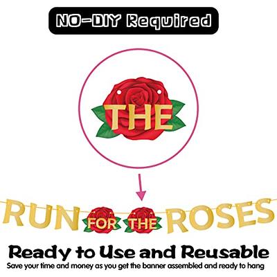 Run for the Roses Banner, Kentucky Derby Decorations, Kentucky