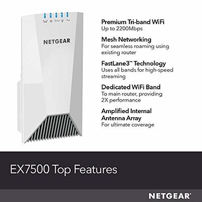 NETGEAR WiFi 6 Mesh Range Extender (EAX15) - Add up to 1,500 sq. ft. and  20+ Devices with AX1800 Dual-Band Wireless Signal Booster & Repeater (up to