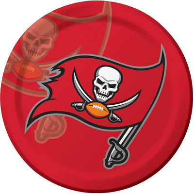 24ct NFL Tampa Bay Buccaneers Paper Plates Red